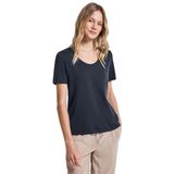 Street One - Dames Basic Shirt - Blauw