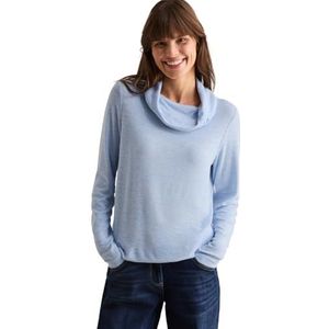 Gebreide Trui - Lichtblauw - Gemêleerde Look - Ruime Colkraag