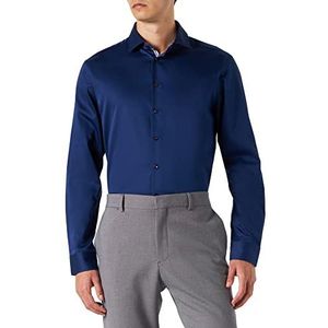 Jacques Britt Zakelijk overhemd voor heren, blauw (donkerblauw 18), 40