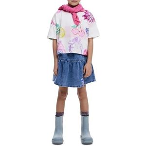 Desigual - Cropped T-shirt - Katoen - Met Stempels - Korte Mouwen