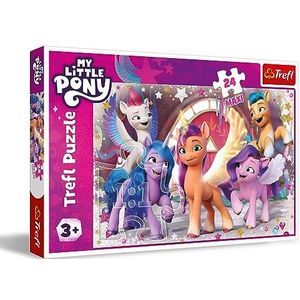 Trefl - My Little Pony, Fijne pony dag - Puzzel 24 Maxi - 24 grote stukjes, Kleurrijke puzzel met helden, Creatieve ontspanning, Plezier voor kinderen vanaf 3 jaar