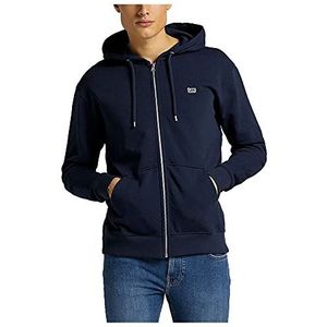 Lee Mens Basic Zip Through Hoodie Hooded Sweatshirt, Navy, S