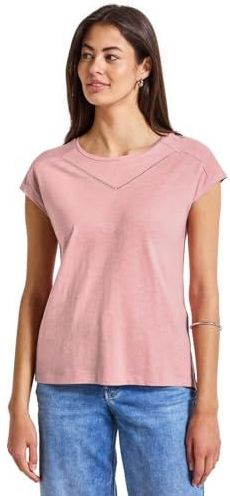 Shirttops - Blush Peach - Regular Fit - Korte Mouwen - Ronde Hals