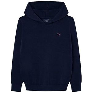 Hackett London Gebreide hoodie voor jongens, Blauw (Navy), 5 Jaren