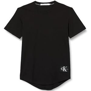 Calvin Klein Jeans Heren Badge Opslaan Mouw S/S Gebreide Tops, zwart., XXS