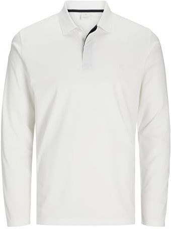 JACK & JONES - Polo - Ecru - Lange Mouwen - Katoen
