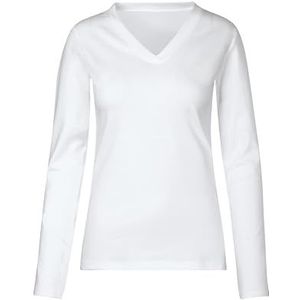 Trigema Shirt met lange mouwen en V-hals, wit, zwart, marineblauw, dieppaars, M
