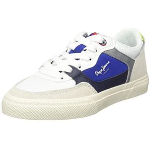 Pepe Jeans Kenton Master Combi B, gymschoenen voor kinderen en jongeren, Wit, 37.5 EU