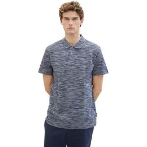 TOM TAILOR Poloshirt voor heren, 35058 - Foggy Blue Spacedye Pique, 3XL