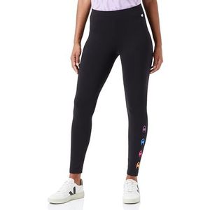Champion Legacy Graphic Shop W-Cotton Lycra leggings met hoge taille voor dames, zwart., XL