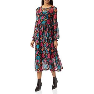 Louche Dames LUCINDA-70'S-FLORAL Casual avondjurk Multi, 12