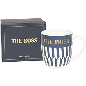 Draeger Paris | Blauwe keramische mok ""The Boss"" | Mok humor voor hem, voor mannen, collega -geschenk, vriend, vriend, broer | Mok Café met cadeaubak