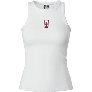 PIECES Pcmay Embroidery Boxer Tank Top JRS Bc, wit (bright white), XL