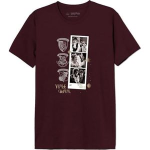 HARRY POTTER T-shirt voor heren, Burgundy, XS