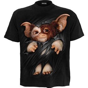 WB Studio - Gremlins - Gizmo - T-shirt - afdruk op voorkant - zwart - M