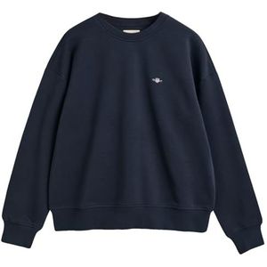 GANT Shield C-Neck Sweat Sweatshirt voor dames, evening blue, L