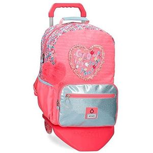 Enso Together Growing Schoolrugzak voor laptop met trolley 39,6 cm (15,6 inch), roze, 32 x 42 x 15 cm, polyester 18,82 l