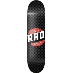 RAD Unisex - Checker skateboard voor volwassenen, zwart/grijs, 18 cm