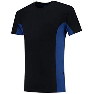 Tricorp 102002 Workwear Bicolor borstzak T-shirt, 100% gekamd katoen, 190g/m², marineblauw koningsblauw, maat 5XL