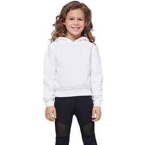 Build Your Brand Sweatshirt met capuchon voor meisjes, wit, 122-128