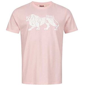 Lonsdale - Endmoor - T-shirt - Pastel Rose/White - Gemaakt van puur katoen