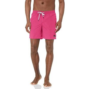 Quiksilver Zwembroek voor heren, volley, elastische taille, boardshorts, Karmozijnrood/roze, M