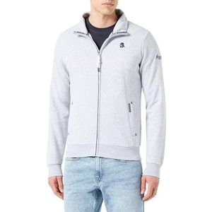 boundry Heren sweatjack 36626664-BO02, lichtgrijs melange, S, lichtgrijs, gemêleerd, S