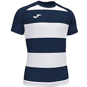 Joma XS Preorugby II T-shirt met korte mouwen voor volwassenen, uniseks, marineblauw/wit