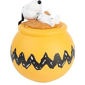 Grupo Erik Koektrommel Snoopy - Keramische koekjespot - Biscuit Jar met Deksel - 20.5 x 20.5 x 24.6 cm