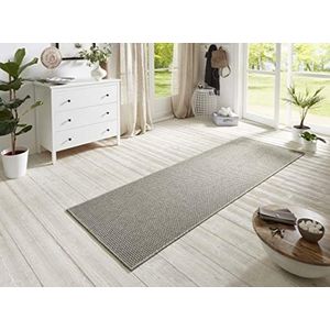 BT Carpet Platte stof loper Nature 600 lichtgrijs, afmetingen 80x500 cm, geschikt voor binnen en buiten (100% polypropyleen, uv- en vochtbestendig, geschikt voor vloerverwarming)