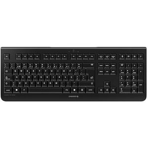 CHERRY KW 3000, Draadloos Toetsenbord met Numeriek Toetsenblok, Portugese Indeling (QWERTY), 2.4 GHz, Geruisarme Toetsen, Plat Ontwerp, Batterijgevoed, Zwart