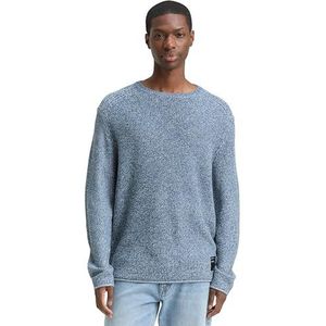 TOM TAILOR Denim heren trui, 39363 - Denim Blue White Mouline, XL