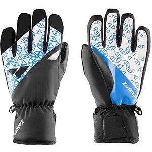 Zanier Unisex Jeugd 12078-2045-6 handschoenen, zwart, turquoise, 6