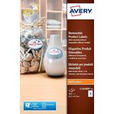 Avery Labels, ovaal, zelfklevend, verwijderbaar, personaliseerbaar, bedrukbaar, formaat 63,5 x 42,3 mm, laserprinter/inkjetprinter, L7101REV-20