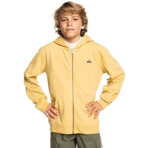 Quiksilver Basic Sweatshirt Met Rits Geel Jongen