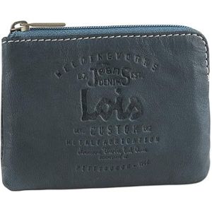 Lois - Porte Monnaie Homme Cuir Souple Petit Format - Petit Porte Monnaie homme - Bourse Porte Monnaie Multi Rangements Anti RFID. Porte Carte Cuir., Blauw