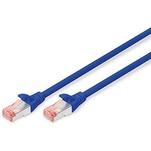 DIGITUS LAN kabel Cat 6 - 3m - RJ45 netwerkkabel - S/FTP afgeschermd - Compatibel met Cat 6A & Cat 7 - Blauw