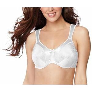 Bali Women's Satin Tracings Minimizer Underwire Bra, White, 36D