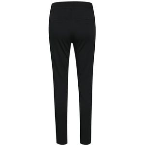 Kaffe Normale broek voor dames, slim fit, vrijetijdsbroek, Zwart Diep, 60