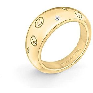 Tamaris Ring TJ-0356-R-54 goud, roestvrij staal, glassteen.