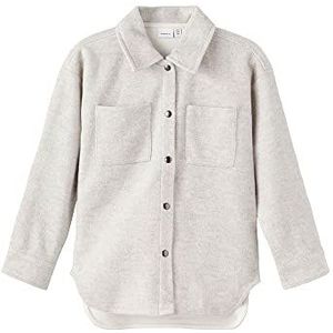 NAME IT Nknneloa Ls Overshirt Noos Jacket, Grey Melange, 116