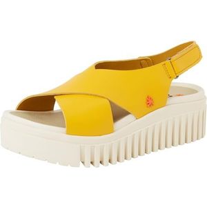 Art 1574 Brighton damessandalen, nappa geel, maat 40, Nappa, Geel, 40 EU