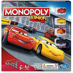 Hasbro Monopoly C1343100 - Monpoly Junior Cars 3, kinderspel