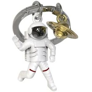Dhink astronaut sleutelhanger, wit, goud, 32