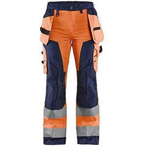 Blaklader 715618115349C40 Dames werkbroek met gereedschapstas, oranje/groen, maat C40