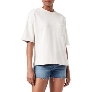 TOM TAILOR Dames T-shirt met borstzak 1031219, 29517 - Sand Stone Beige, L