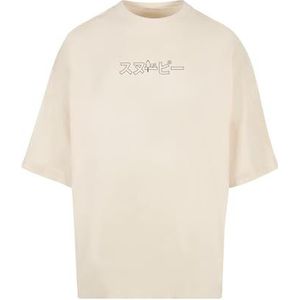 Merchcode Heren T-shirt Peanuts - Snoopy Relax Huge Tee, Oversized Fit, Katoen 100 Percent, L, witzand., L