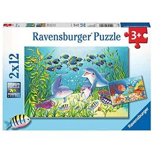 Ravensburger 76253 Puzzel Op De Bodem Van De Zee - Twee Puzzels - 12 Stukjes - Kinderpuzzel