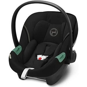 CYBEX Gold baby-autozitje Aton S2 i-Size, Vanaf de geboorte tot ca. 24 maanden, Max. 13 kg, Incl. pasgeboren babyinzet, Geschikt voor SensorSafe, Moon Black