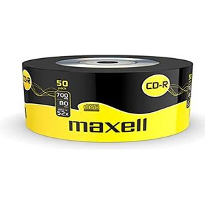 Maxell 624036 CD-R 80 XL onbewerkte (52 x speed, 700 MB, 50 stuks shrink)